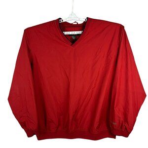 Izod XFG Red V-Neck Pullover Windbreaker Jacket XL